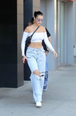 BELLA HADID Out in New York 08/04/2017