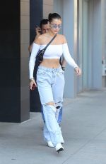 BELLA HADID Out in New York 08/04/2017