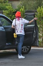 BELLA THORNE Arrives at Her Home in Los Angeles 08/03/2017