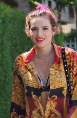 BELLA THORNE Arrives at Her Home in Los Angeles 08/23/2017