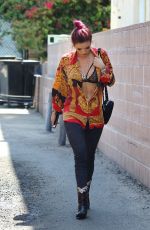 BELLA THORNE Arrives at Her Home in Los Angeles 08/23/2017