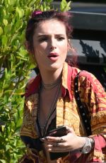 BELLA THORNE Arrives at Her Home in Los Angeles 08/23/2017