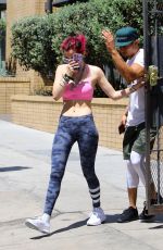 BELLA THORNE Heading to a Pilates Class in Los Angeles 08/10/2017