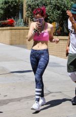 BELLA THORNE Heading to a Pilates Class in Los Angeles 08/10/2017