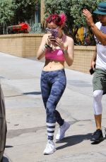 BELLA THORNE Heading to a Pilates Class in Los Angeles 08/10/2017