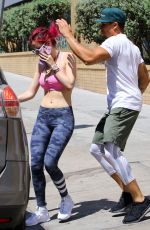 BELLA THORNE Heading to a Pilates Class in Los Angeles 08/10/2017