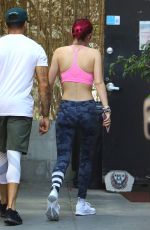 BELLA THORNE Heading to a Pilates Class in Los Angeles 08/10/2017