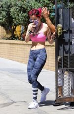 BELLA THORNE Heading to a Pilates Class in Los Angeles 08/10/2017