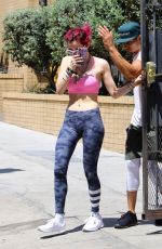 BELLA THORNE Heading to a Pilates Class in Los Angeles 08/10/2017