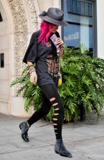 BELLA THORNE Heading to Hose Eber Salon in Beverly Hills 08/13/2017