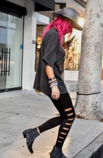 BELLA THORNE Heading to Hose Eber Salon in Beverly Hills 08/13/2017