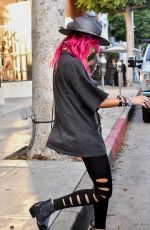 BELLA THORNE Heading to Hose Eber Salon in Beverly Hills 08/13/2017