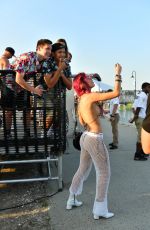 BELLA THORNE in Bikini Top and Mesh Pants at 2017 Billboard Hot 100 Festival in Wantagh 08/19/2017