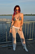 BELLA THORNE in Bikini Top and Mesh Pants at 2017 Billboard Hot 100 Festival in Wantagh 08/19/2017