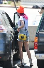 BELLA THORNE in Denim SHorts Out in Los Angeles 08/09/2017