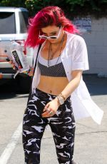 BELLA THORNE Leaves Corepower Yoga in Sherman Oaks 08/04/2017