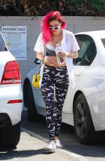 BELLA THORNE Leaves Corepower Yoga in Sherman Oaks 08/04/2017
