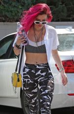 BELLA THORNE Leaves Corepower Yoga in Sherman Oaks 08/04/2017