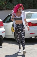 BELLA THORNE Leaves Corepower Yoga in Sherman Oaks 08/04/2017