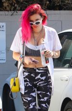 BELLA THORNE Leaves Corepower Yoga in Sherman Oaks 08/04/2017