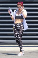 BELLA THORNE Leaves Corepower Yoga in Sherman Oaks 08/04/2017