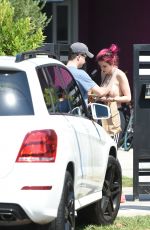 BELLA THORNE Leaves Her Home in Los Angeles 08/05/2017
