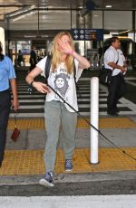 CAITY LOTZ with Her Dog at LAX Airport in Los Angeles 08/01/2017