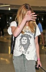 CAITY LOTZ with Her Dog at LAX Airport in Los Angeles 08/01/2017