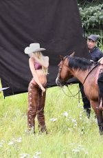 CANDICE SWANEPOEL and JOSEPHINE SKRIVER on the Set of VS Photoshoot in Aspen 08/13/2017