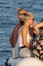 CARA DELEVINGNE at Club 55 in St Tropez 08/26/2017