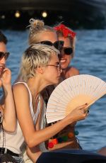 CARA DELEVINGNE at Club 55 in St Tropez 08/26/2017
