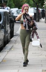 CARLA HOWE in Tights Out and About in London 08/05/2017