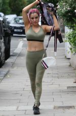 CARLA HOWE in Tights Out and About in London 08/05/2017