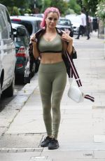 CARLA HOWE in Tights Out and About in London 08/05/2017