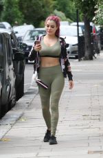 CARLA HOWE in Tights Out and About in London 08/05/2017