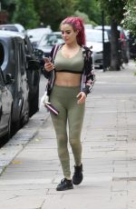 CARLA HOWE in Tights Out and About in London 08/05/2017