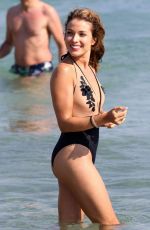 CATARINA SIKINIOTIS in Swimsuit at a Beach in Mykonos 08/16/2017