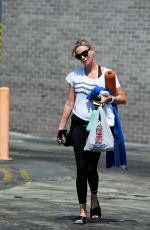 CHARLIZE THERON Leaves a Gym in Los Angeles 08/22/2017