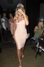 CHLOE FERRY in Tight Dress Night Out in Manchester 08/27/2017