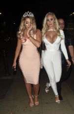 CHLOE FERRY in Tight Dress Night Out in Manchester 08/27/2017