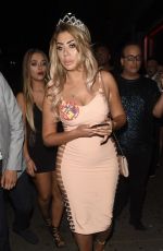 CHLOE FERRY in Tight Dress Night Out in Manchester 08/27/2017