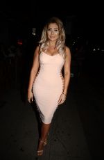 CHLOE FERRY in Tight Dress Night Out in Manchester 08/27/2017