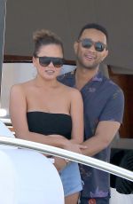CHRISSY TEIGEN Out and About in Saint Tropez 08/26/2017