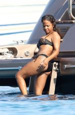 CHRISTINA MILIAN in Bikini at a Yacht in St Tropez 08/24/2017