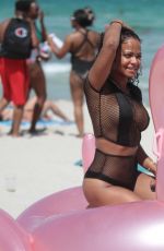 CHRISTINA MILIAN in Bikini on the Beach in Miami 08/19/2017
