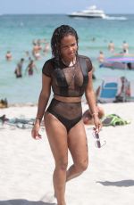 CHRISTINA MILIAN in Bikini on the Beach in Miami 08/19/2017