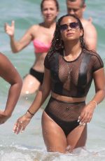 CHRISTINA MILIAN in Bikini on the Beach in Miami 08/19/2017