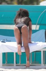CHRISTINA MILIAN in Bikini on the Beach in Miami 08/19/2017