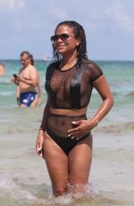 CHRISTINA MILIAN in Bikini on the Beach in Miami 08/19/2017