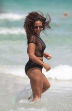 CHRISTINA MILIAN in Bikini on the Beach in Miami 08/19/2017